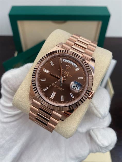 rolex day date rose gold womens